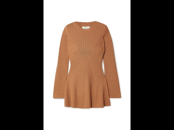 loulou-studio-asael-ribbed-merino-wool-mini-dress-camel-small-1
