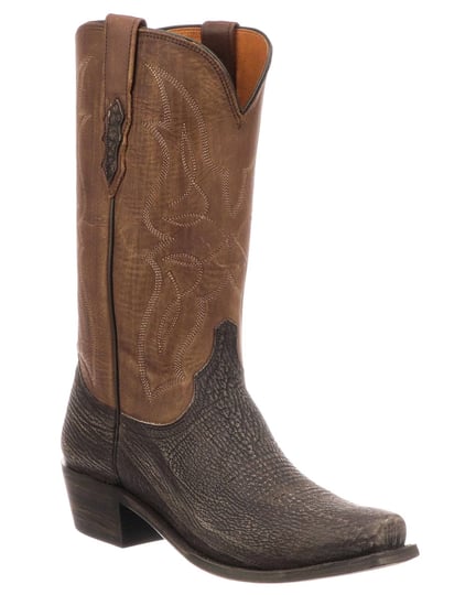 lucchese-mens-sanded-shark-skin-brown-cowboy-boots-1