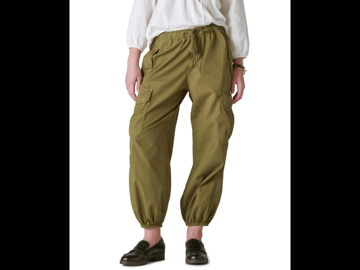 lucky-brand-womens-parachute-utility-bottom-pants-olive-size-9