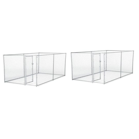 lucky-dog-10-x-5-x-4-foot-heavy-duty-outdoor-chain-link-kennel-enclosure-2-pk-1