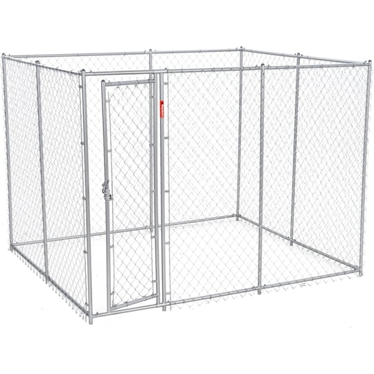 lucky-dog-61528ez-adjustable-10-x-5-x-6-heavy-duty-outdoor-galvanized-steel-chain-link-dog-kennel-en-1