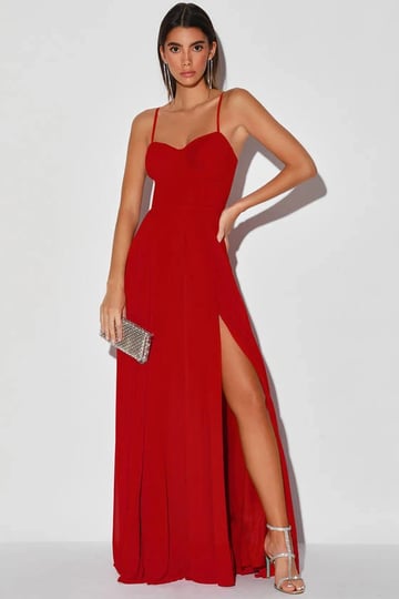 lulus-cause-for-commotion-red-pleated-bustier-maxi-dress-size-medium-100-polyester-1