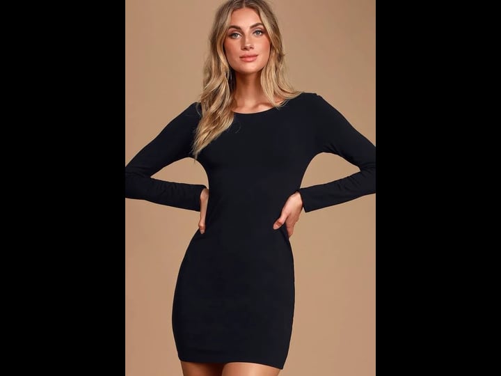 lulus-comeback-baby-black-bodycon-mini-dress-size-x-small-1