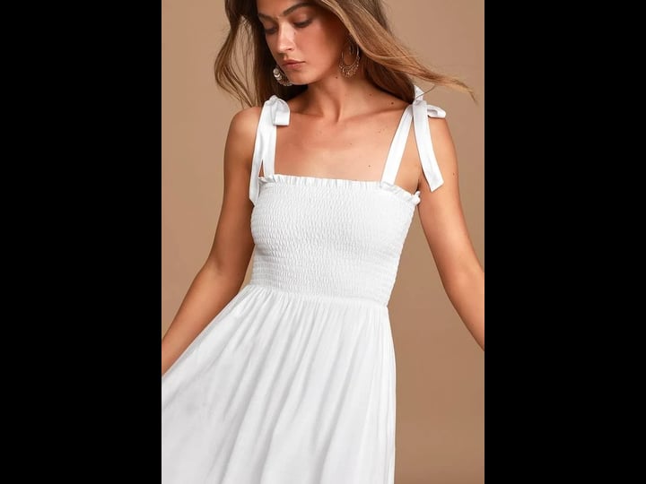 lulus-looking-up-white-smocked-tie-strap-midi-dress-size-small-100-rayon-1