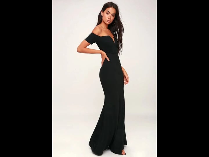 lulus-lynne-black-off-the-shoulder-maxi-dress-size-medium-100-polyester-1