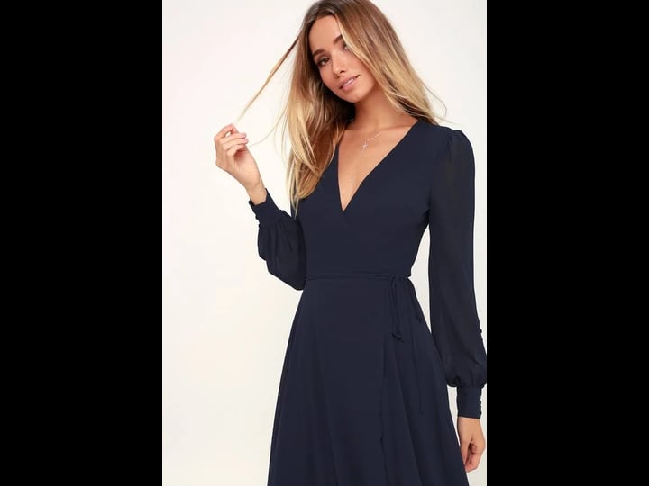lulus-my-whole-heart-navy-blue-long-sleeve-wrap-dress-size-large-100-polyester-1