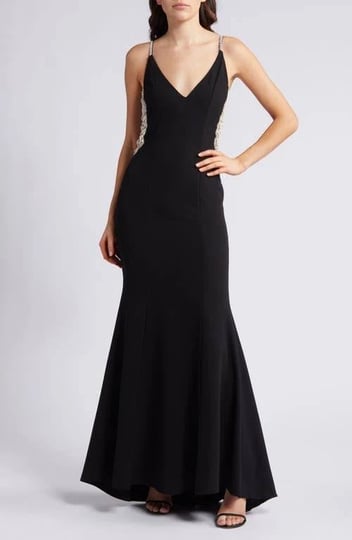 lulus-true-luxe-rhinestone-detail-mermaid-gown-in-black-at-nordstrom-size-x-small-1