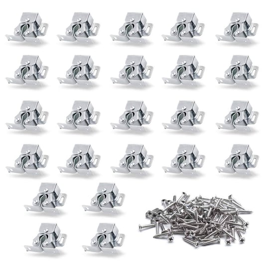 luomorgo-24-pack-double-roller-catch-cabinet-latches-with-spear-strike-for-cupboard-closet-door-silv-1