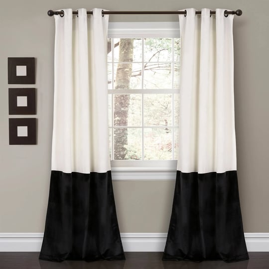lush-d-cor-prima-velvet-color-block-room-darkening-window-curtain-panels-black-white-2-count-1