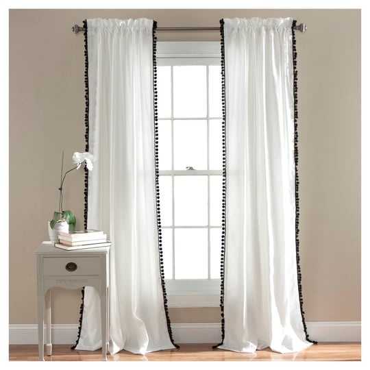 lush-decor-pom-pom-window-curtain-black-white-1