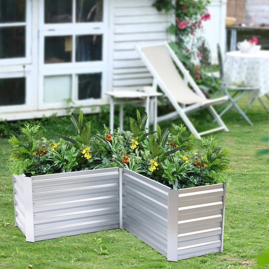 luxenhome-l-shaped-galvanized-steel-raised-garden-bed-1