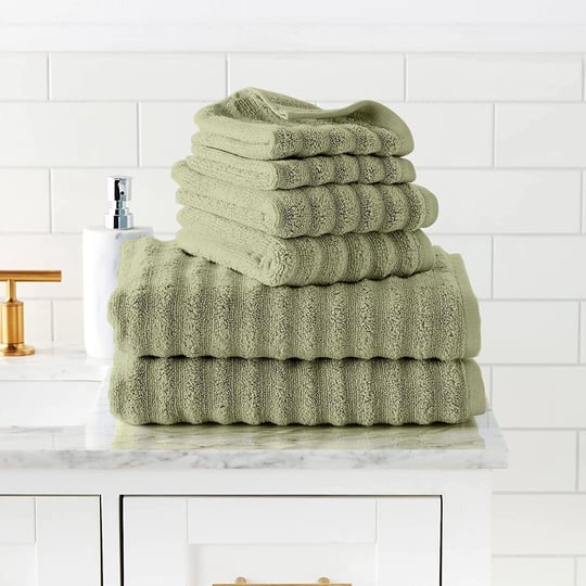 luxury-spa-collection-wavy-quick-dry-6-piece-towel-set-sage-1