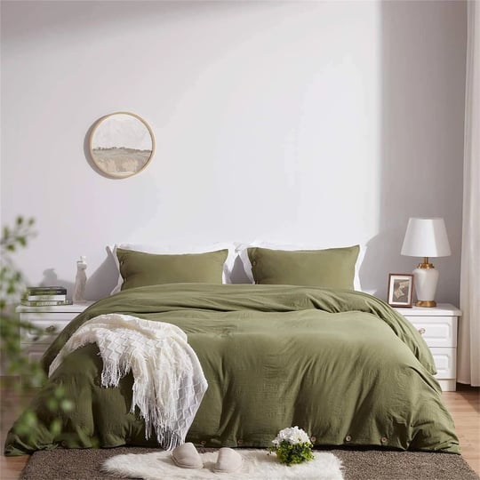 luxury-ultra-soft-duvet-cover-olive-green-3-piece-queen-1