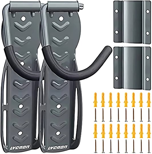 lycaon-bike-rack-for-garage-ultimate-gray-bicycle-wall-mount-hanger-hooks-indoor-vertical-storage-sy-1