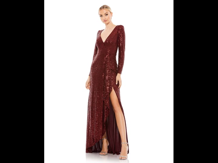 mac-duggal-sequin-wrap-evening-gown-wine-size-13