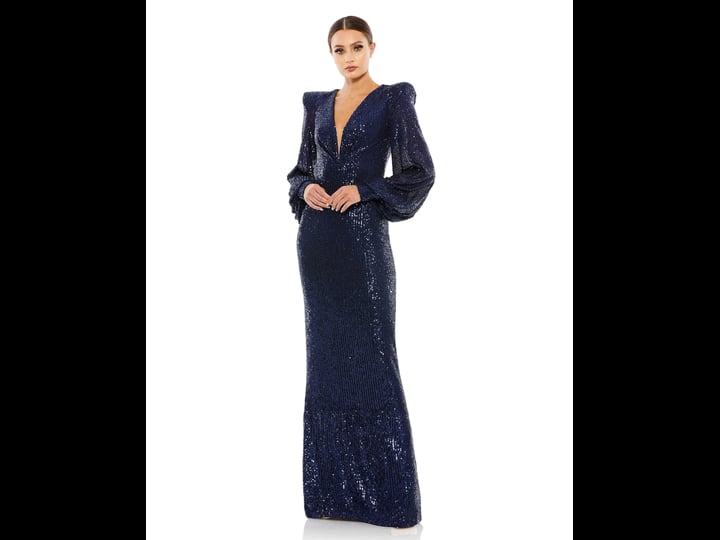 mac-duggal-sequined-blouson-sleeve-plunge-gown-1