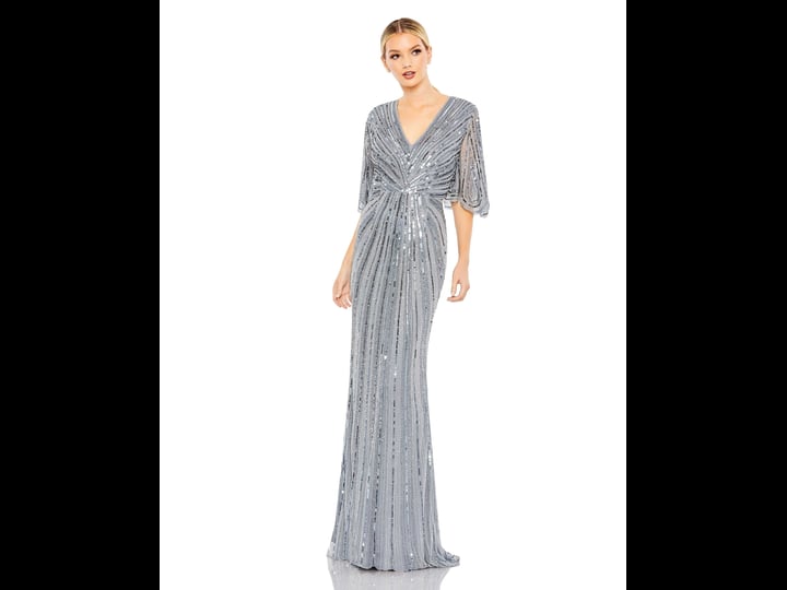mac-duggal-sequined-v-neck-cape-sleeve-column-maxi-gown-in-slate-blue-size-7