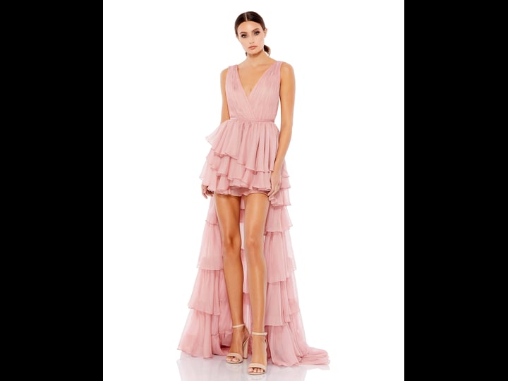 mac-duggal-womens-ieena-ruffle-high-low-gown-rose-pink-size-1