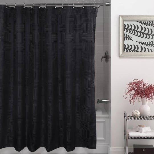mainstays-black-henderson-fabric-shower-curtain-each-1