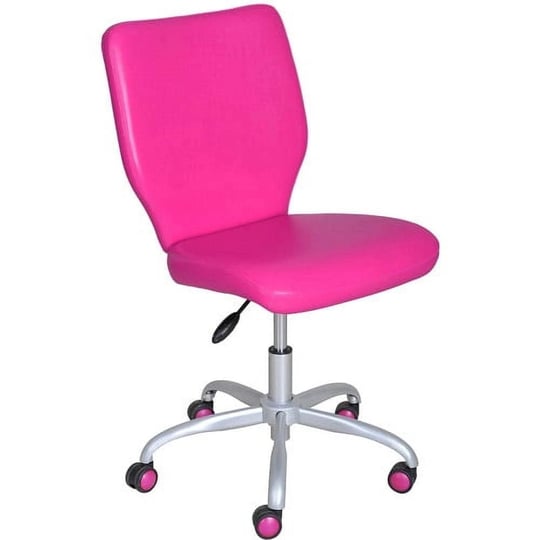 mainstays-mid-back-office-chair-with-matching-color-casters-fushia-faux-leather-1
