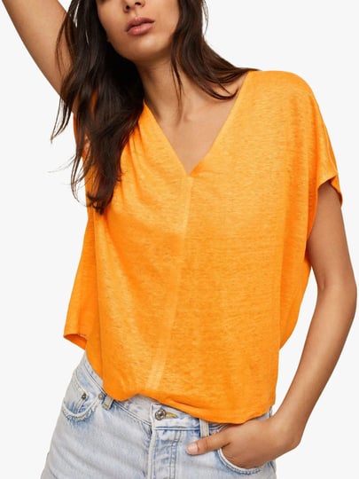 mango-100-linen-t-shirt-orange-s-women-1