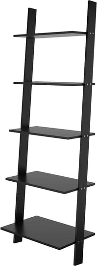 manhattan-comfort-cooper-5-shelf-floating-ladder-bookcase-in-black-1