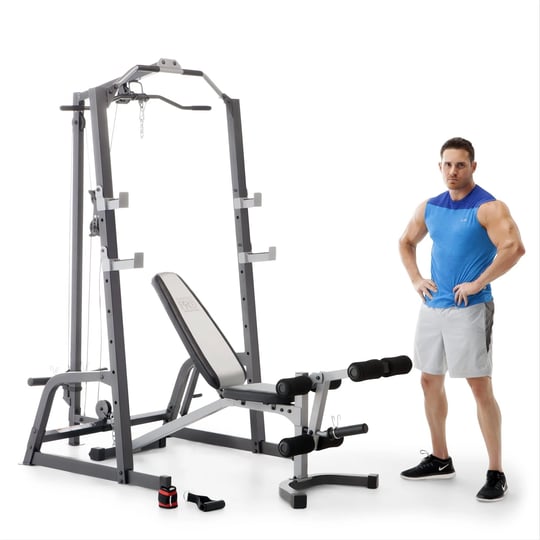 marcy-home-gym-fitness-deluxe-cage-system-machine-with-weight-lifting-bench-1