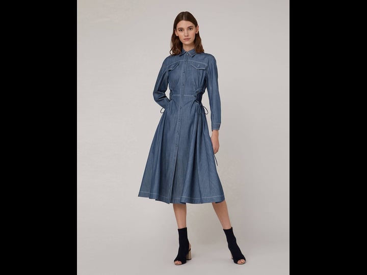 maryling-womens-denim-shirt-dress-long-sleeve-drawstring-buttons-midi-dress-for-daily-work-1
