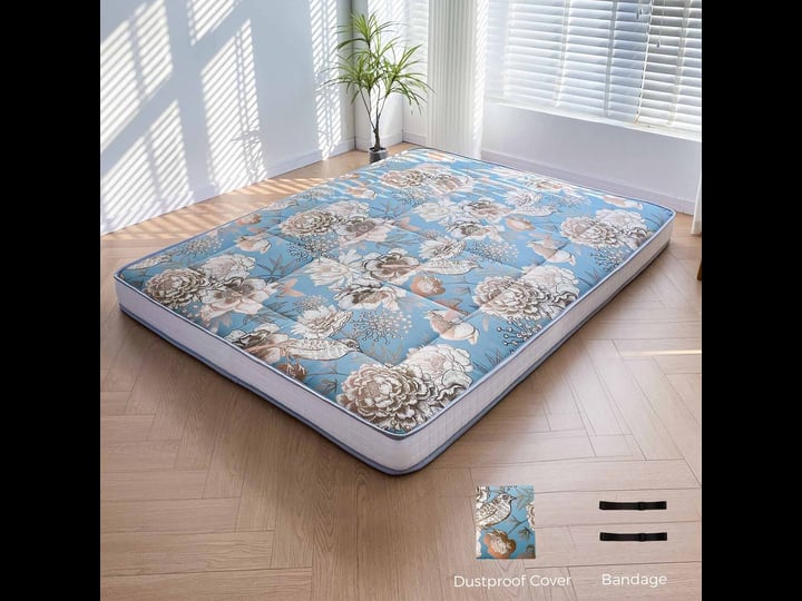 maxyoyo-6-extra-thick-japanese-futon-bed-noble-gold-flower-and-bird-pattern-floor-pad-for-home-twin-1