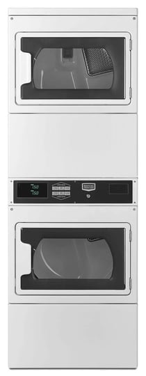 maytag-commercial-mle26prkyw-27-stacked-electric-dryer-with-1