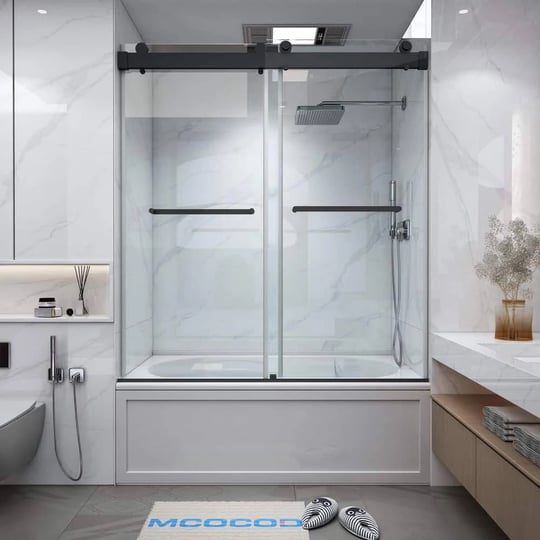 mcocod-60-in-w-x-66-in-h-double-sliding-frameless-tub-door-in-matte-black-with-soft-closing-and-3-8--1