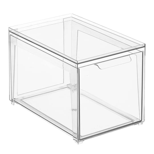 mdesign-plastic-stackable-bathroom-cosmetic-storage-organizer-with-drawer-clear-1