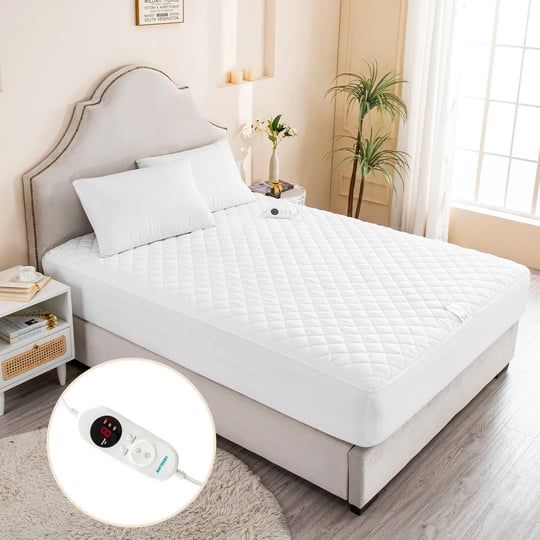 mejo-inc-auto-shut-off-timer-electric-heated-mattress-pad-white-full-1