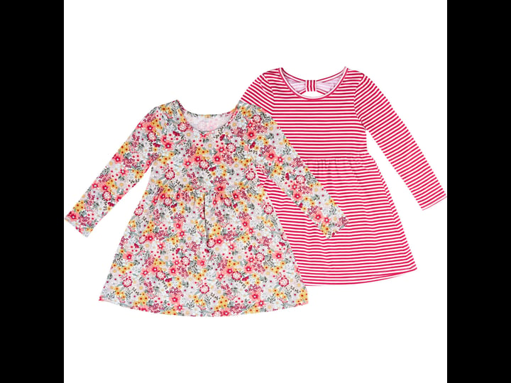 members-mark-girls-tag-free-2-pack-long-sleeve-knit-dresses-floral-stripes-5