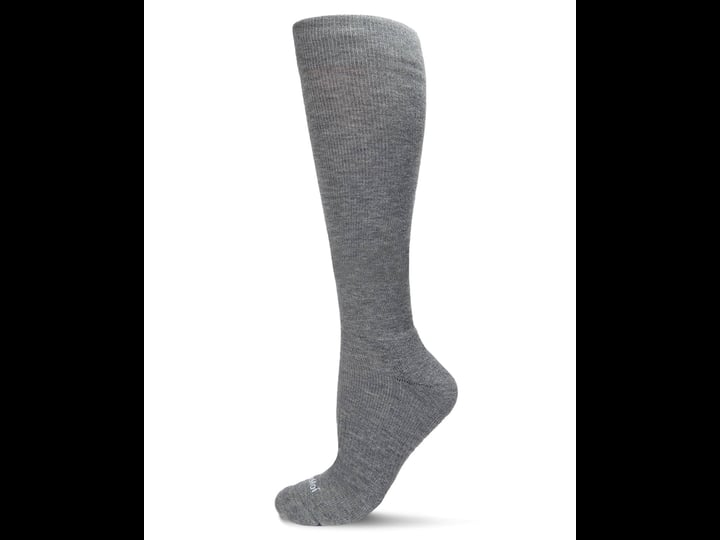memoi-solid-merino-wool-cushion-sole-compression-knee-sock-size-9-11-gray-1