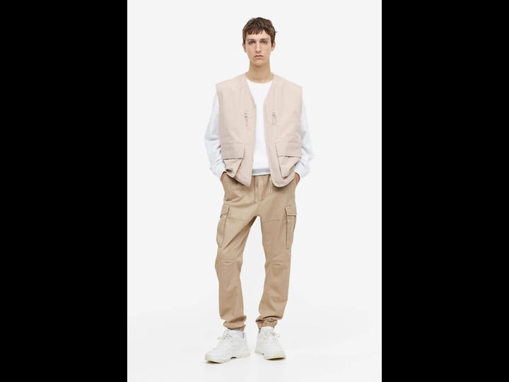 men-beige-cargo-joggers-size-xs-hm-1