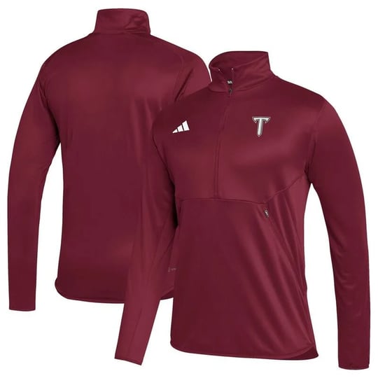 mens-adidas-cardinal-troy-university-trojans-sideline-stadium-knit-quarter-zip-pullover-top-1