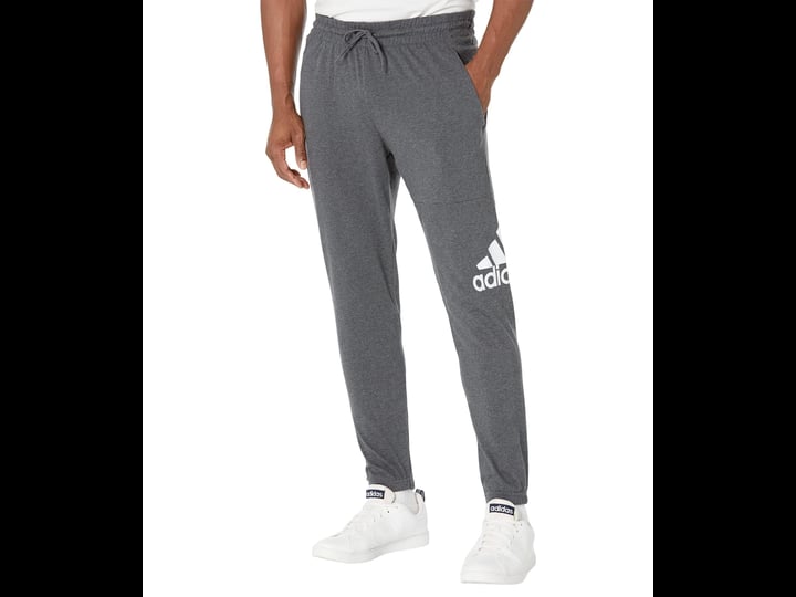 mens-adidas-essentials-badge-of-sport-jersey-tapered-pants-size-xl-dark-grey-1