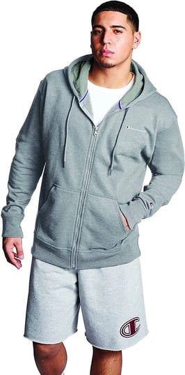 mens-champion-powerblend-fleece-full-zip-hoodie-size-medium-oxford-1