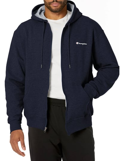 mens-champion-powerblend-fleece-full-zip-hoodie-size-small-blue-1