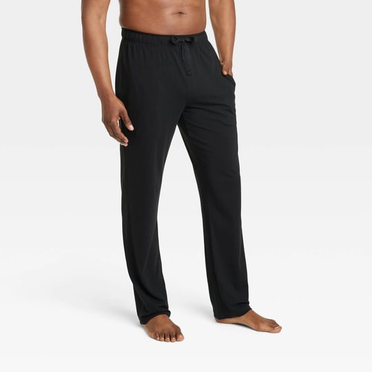 mens-cotton-modal-knit-pajama-pants-goodfellow-co-black-s-1