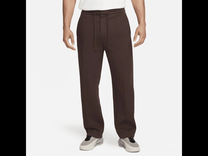 mens-nike-sportswear-tech-fleece-reimagined-loose-fit-open-hem-sweatpants-in-brown-size-xs-fb8163-24