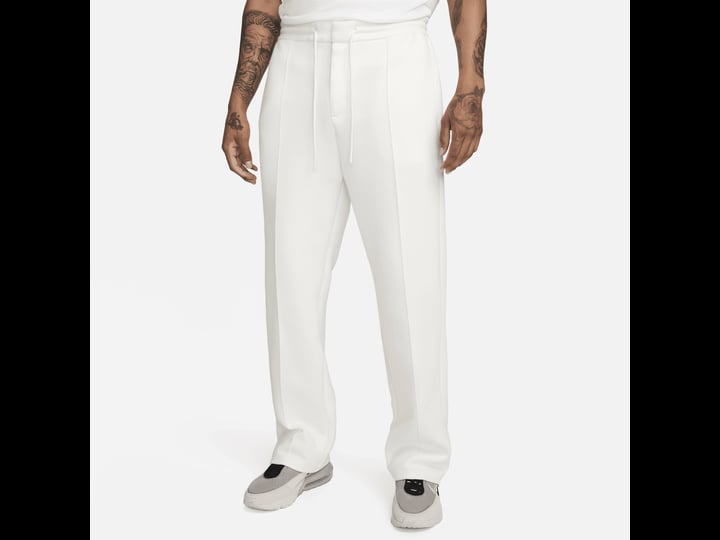 mens-nike-sportswear-tech-fleece-reimagined-loose-fit-open-hem-sweatpants-in-white-size-large-fb8163-1
