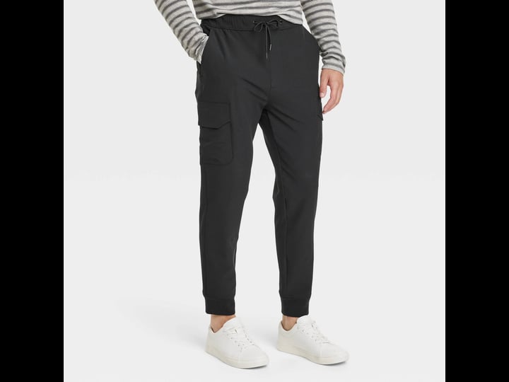 mens-tapered-tech-cargo-jogger-pants-goodfellow-co-black-m-1
