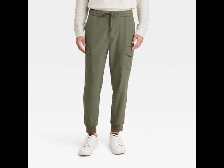 mens-tapered-tech-cargo-jogger-pants-goodfellow-co-olive-green-s-1