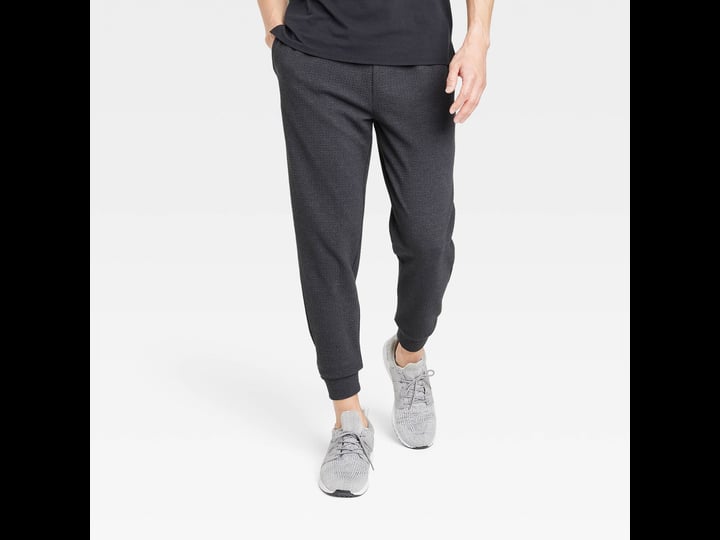mens-textured-knit-jogger-pants-all-in-motion-black-s-1