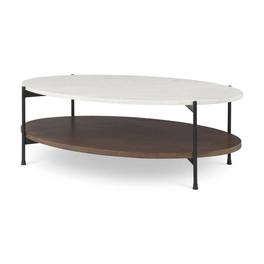mercana-larkin-white-marble-top-with-dark-brown-wood-shelf-oval-coffee-table-1