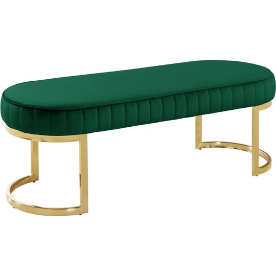 meridian-lemar-green-velvet-bench-1
