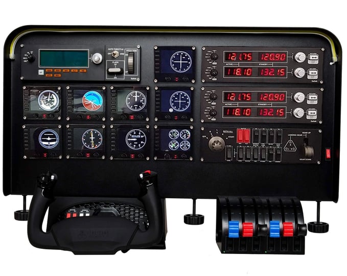 meza-steam-gauge-cockpit-simulator-panel-kit-pre-cut-flight-sim-mounting-set-compatible-with-logitec-1