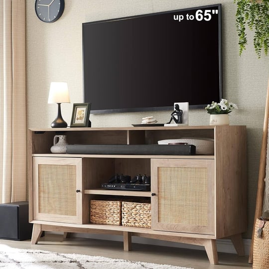 mid-century-modern-highboy-entertainment-center-tv-stand-for-tvs-up-to-65-with-natural-rattan-door-o-1